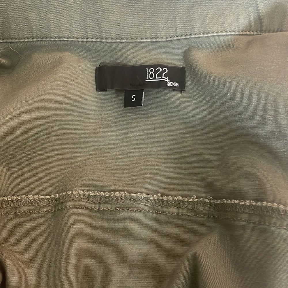 1822 Denim Military Utility Jacket Olive Green Size S NWT - Picture 9 of 14
